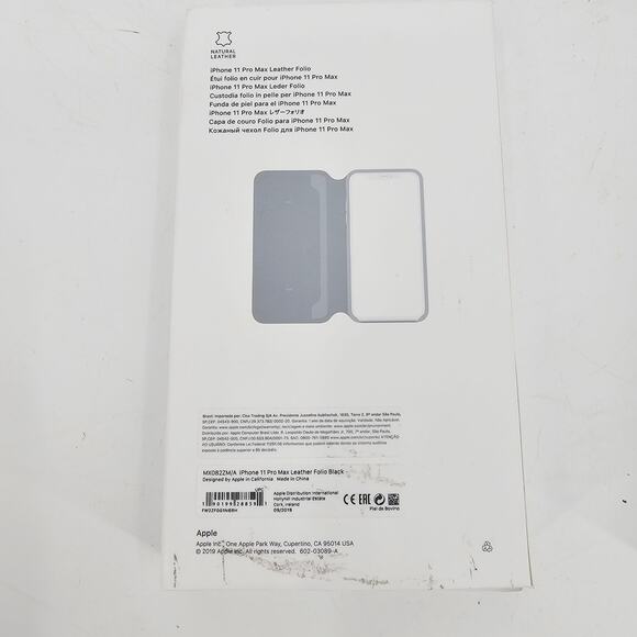Genuine Apple Leather Folio for iPhone 11 Pro Max Phone Case Black NEW open box - Picture 3 of 7